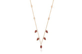 The Royals Pear Drop Necklace Red Garnet by "Joanna Achkar" - Tales of Stones