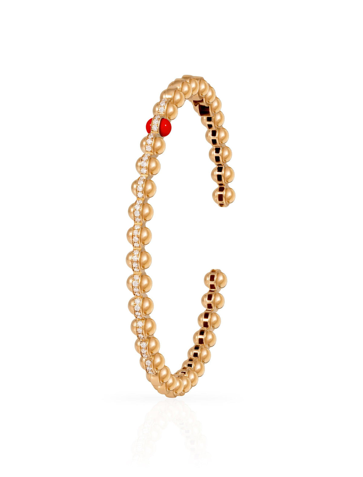 The Rubidium Gold Bangle by L'Atelier Nawbar (Size 1 - Red) - Tales of Stones
