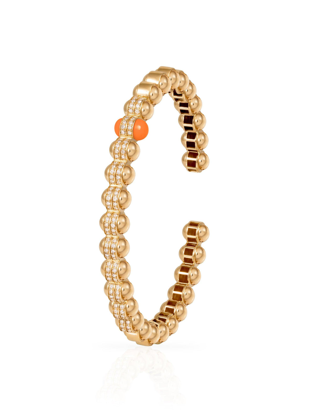 The Rubidium Gold Bangle by L'Atelier Nawbar (Size 2 - Orange) - Tales of Stones