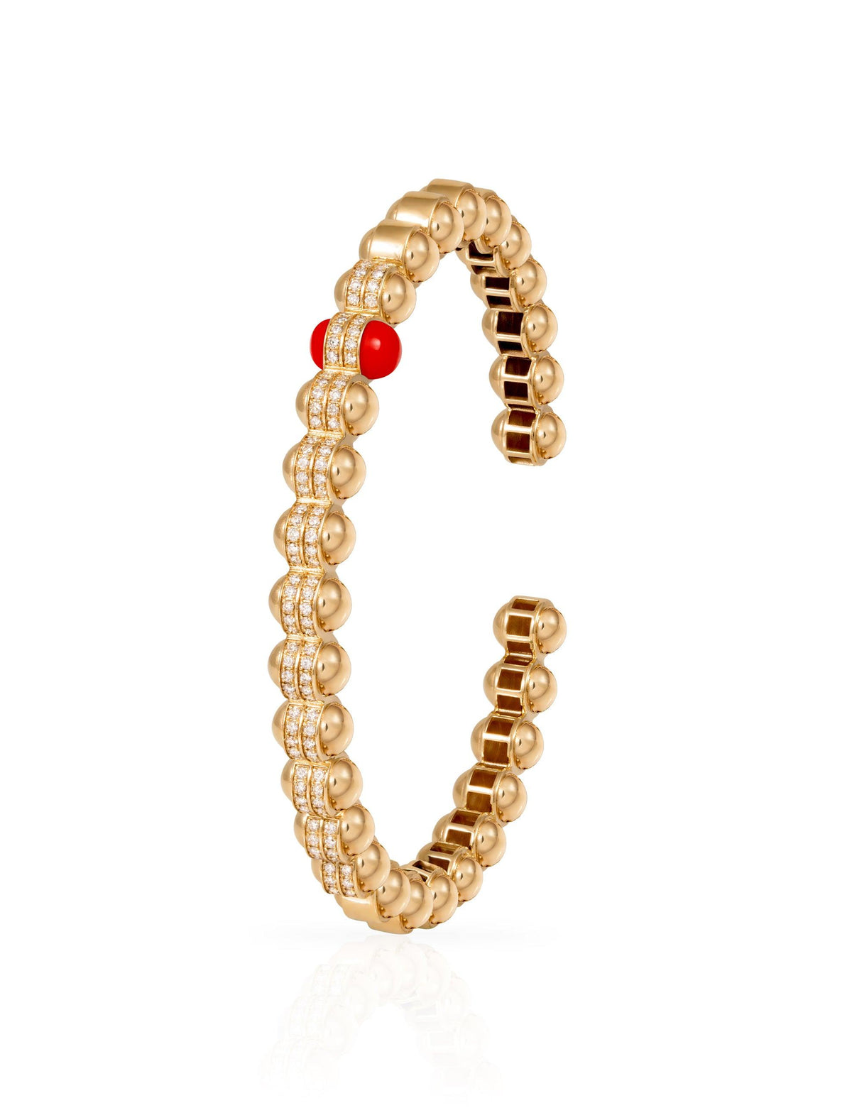 The Rubidium Gold Bangle by L'Atelier Nawbar (Size 2 - Red) - Tales of Stones