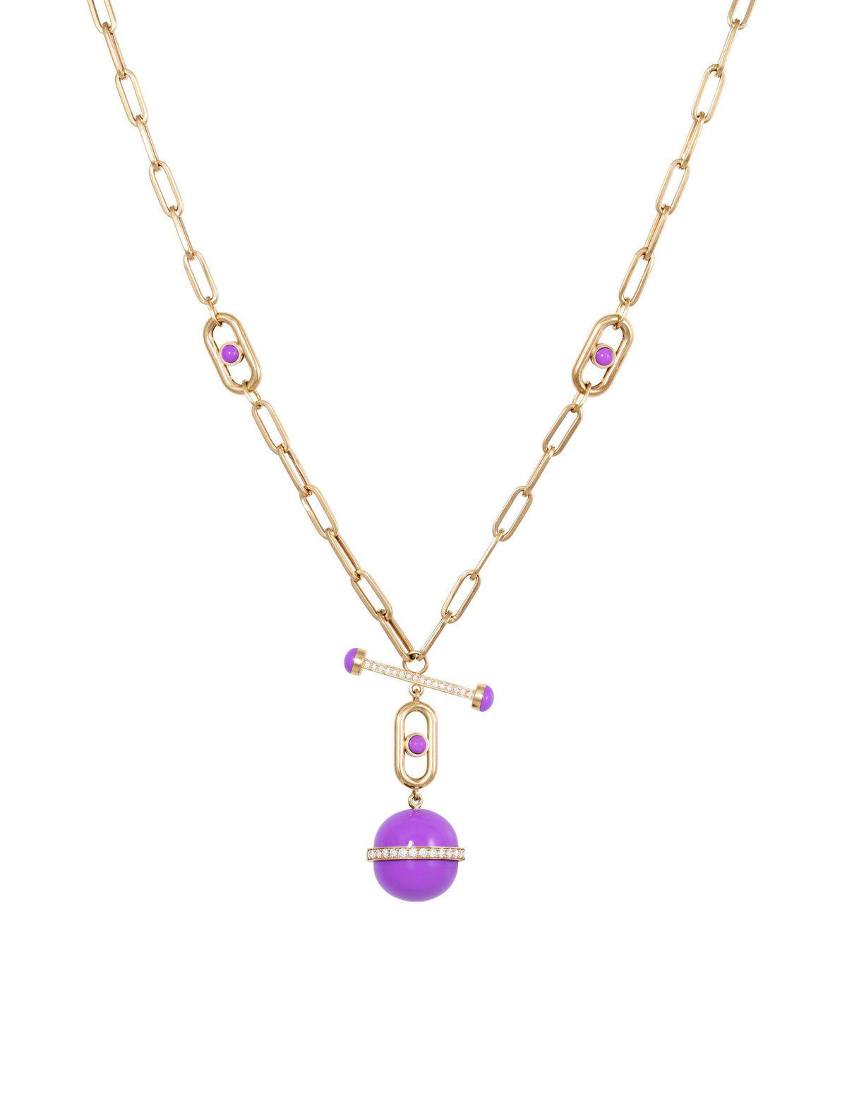 The Statement Purple Atom Necklace by L'Atelier Liya - Tales of Stones