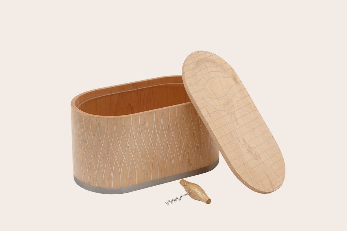 Ice bucket with corkscrew