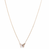 White Butterfly Necklace