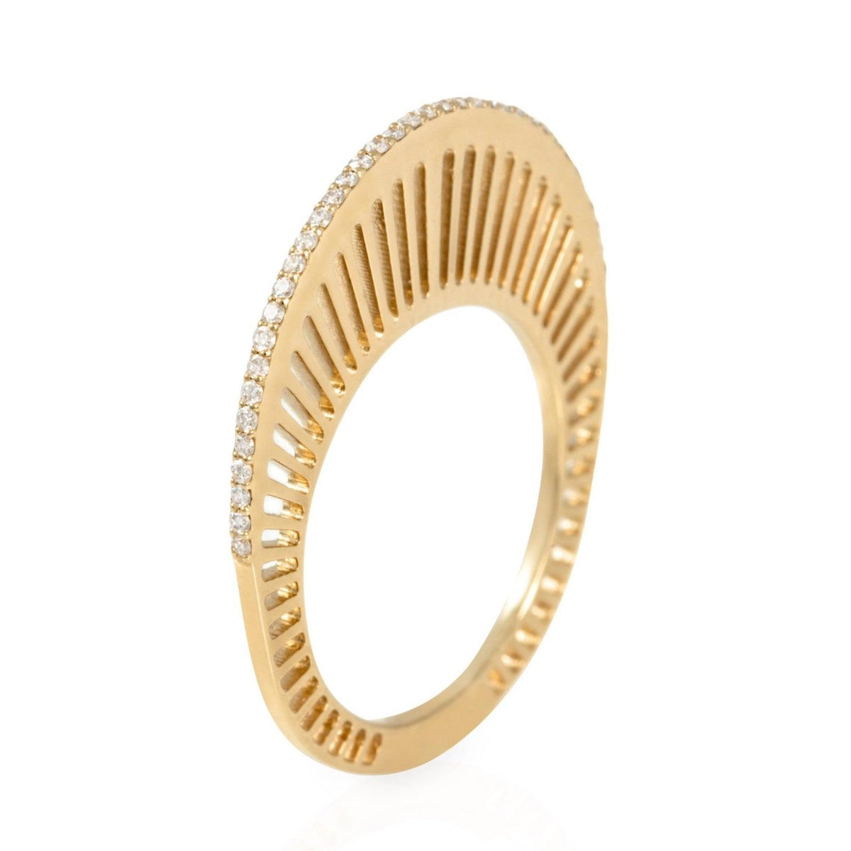 Yellow Gold Cosmic Ray Ring - Tales of Stones