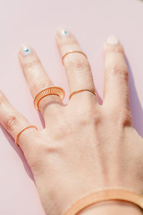 Yellow Gold Cosmic Ray Ring - Tales of Stones