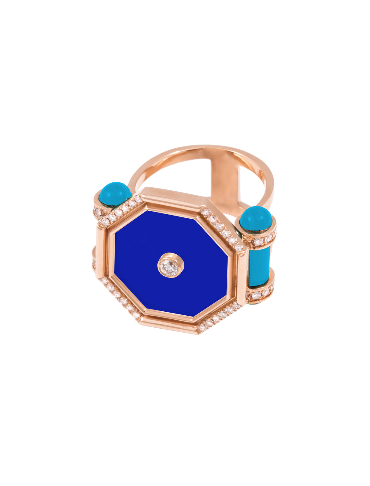 Amulet Hexagon Cocktail Ring - Big