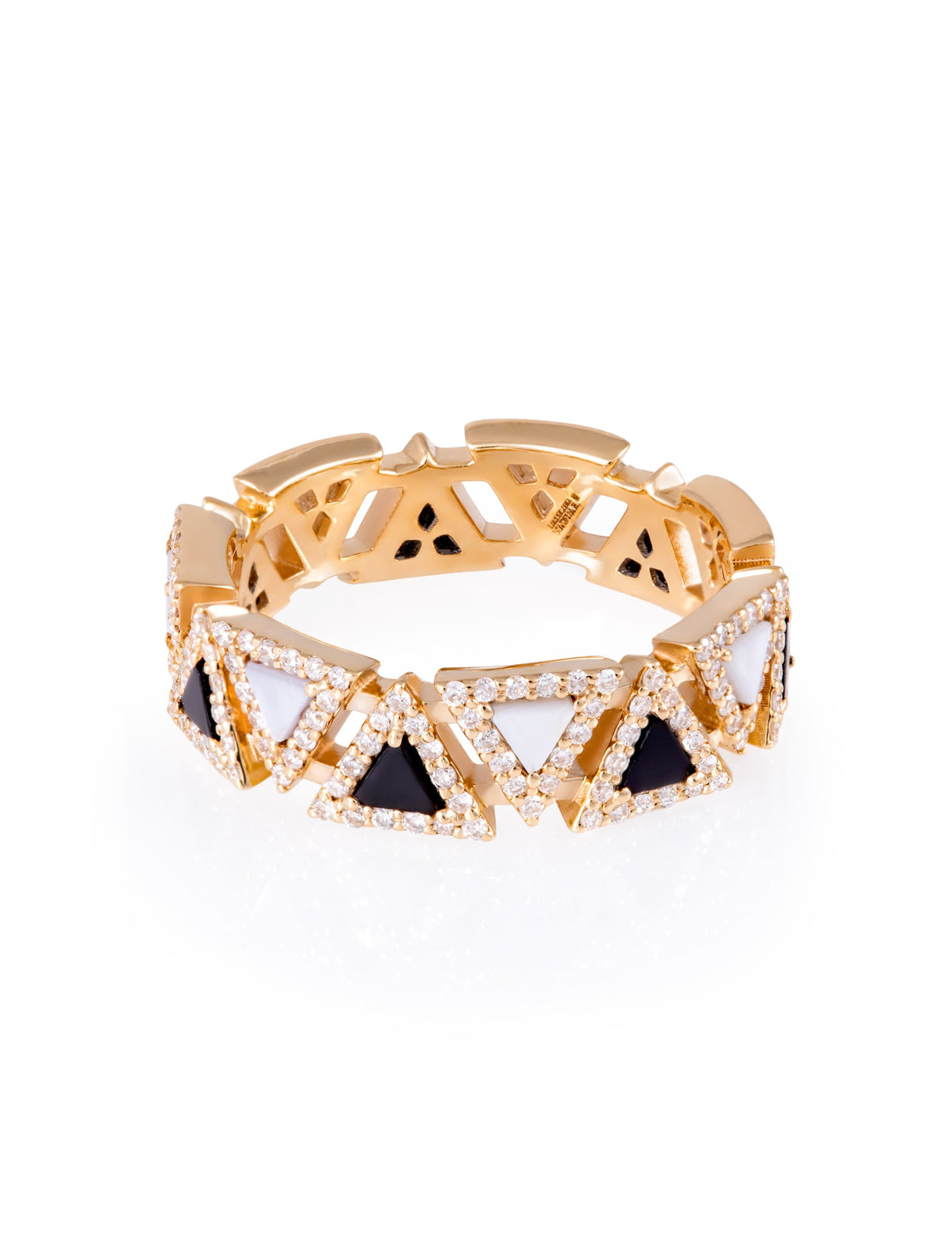Duo Triangle Geometric Ring