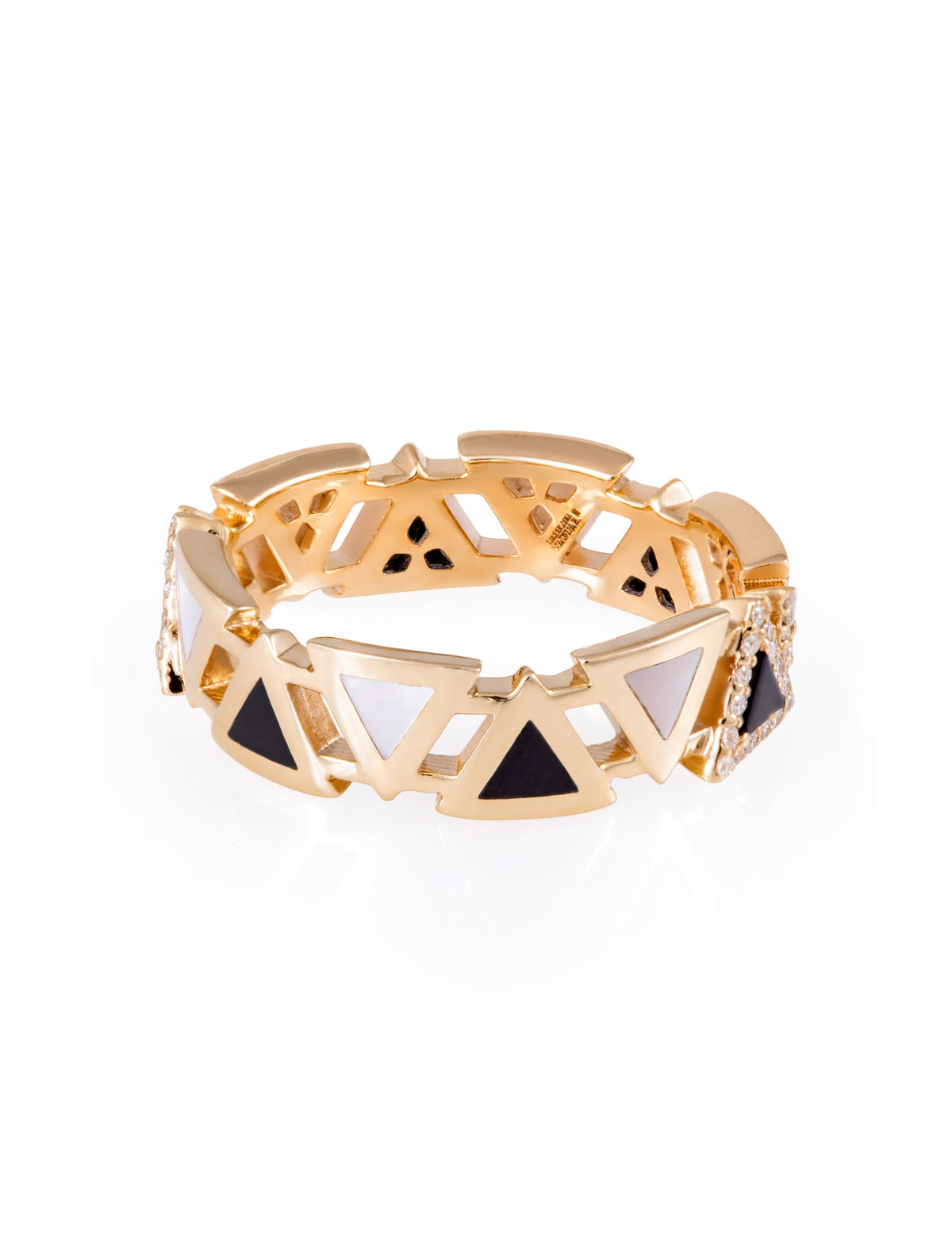 Duo Triangle Geometric Ring