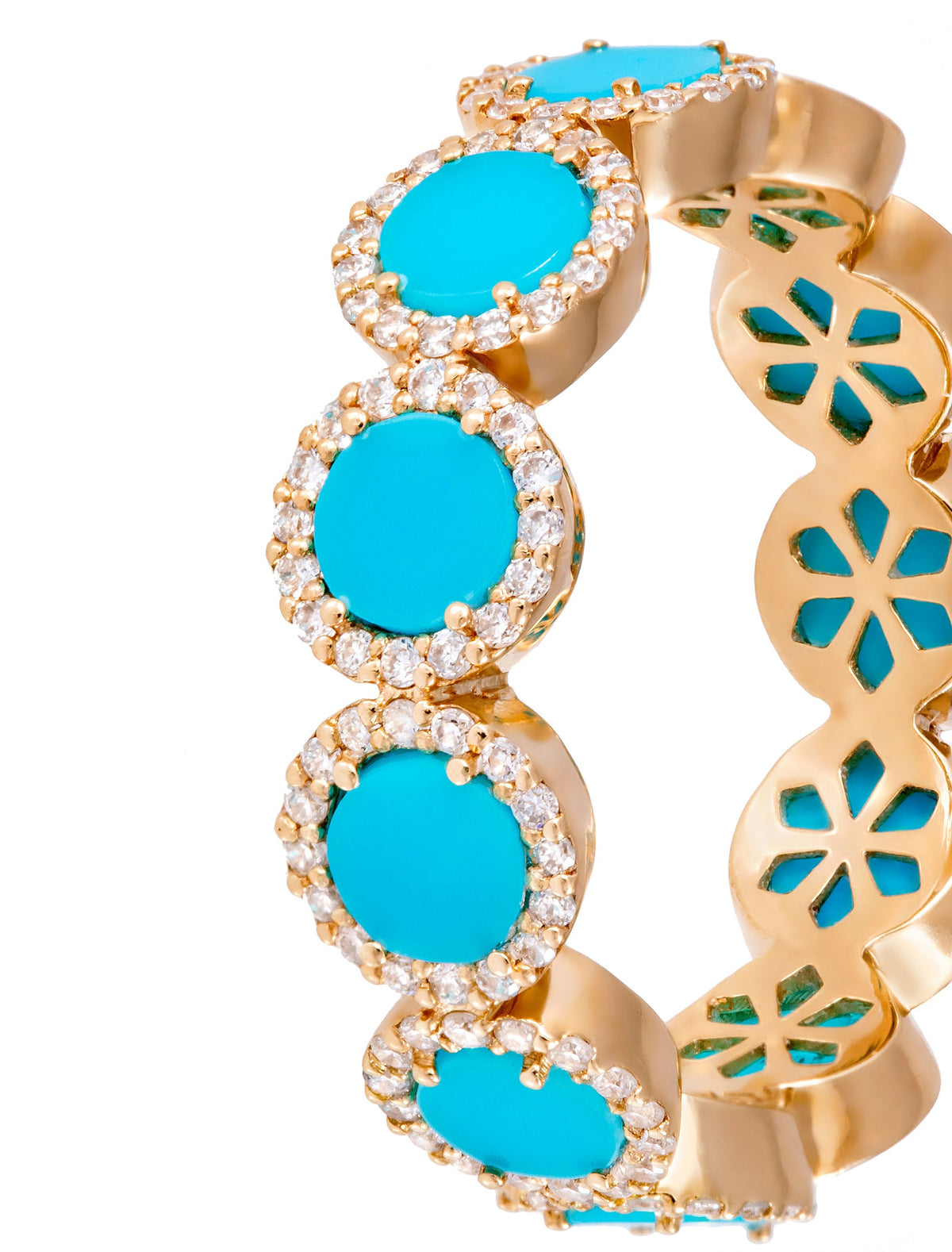Turquoise Geometric Ring