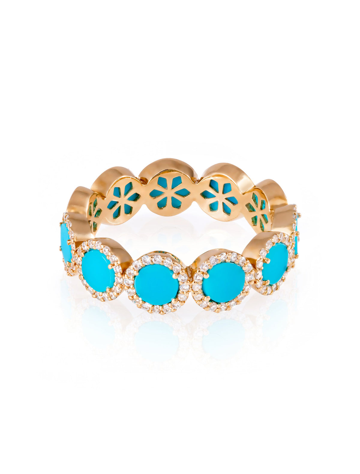Turquoise Geometric Ring