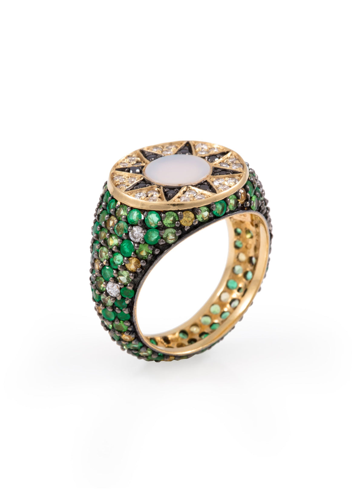 Ibiza Element Emerald Pinky Ring